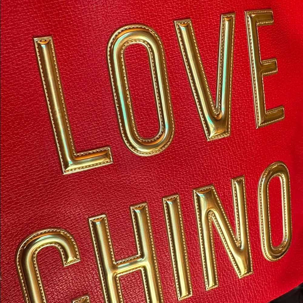 Love Moschino Red Leather Tote - Picture 8 of 11